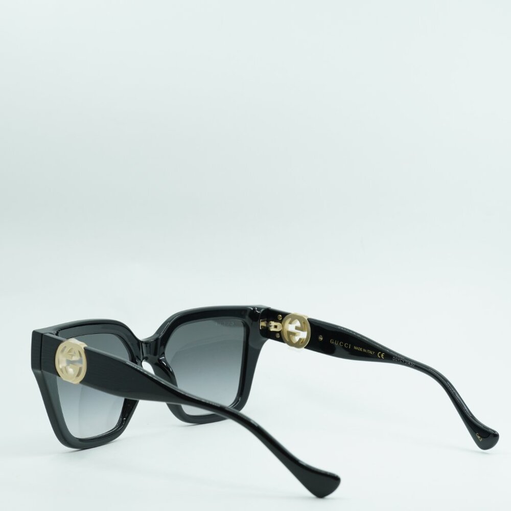 Gucci GG1023S 008 Sunglasses Black Cat Eye Frame, Grey Gradient Lenses - Picture 5 of 11